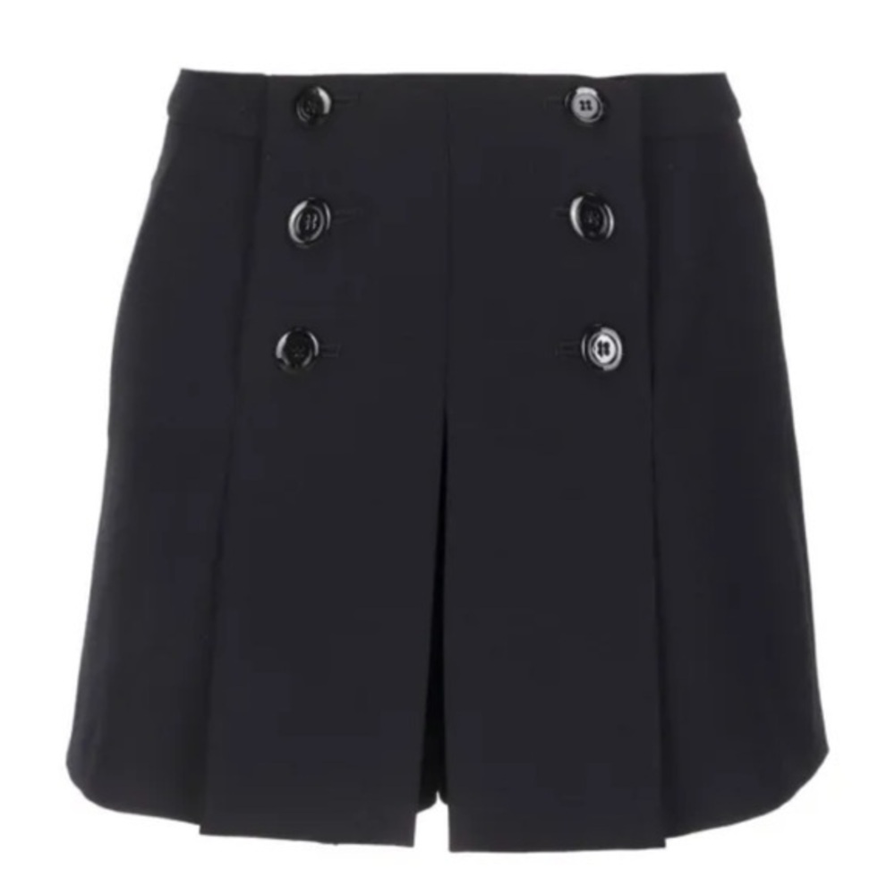 RED Valentino black high waisted pleated dress shorts size 40